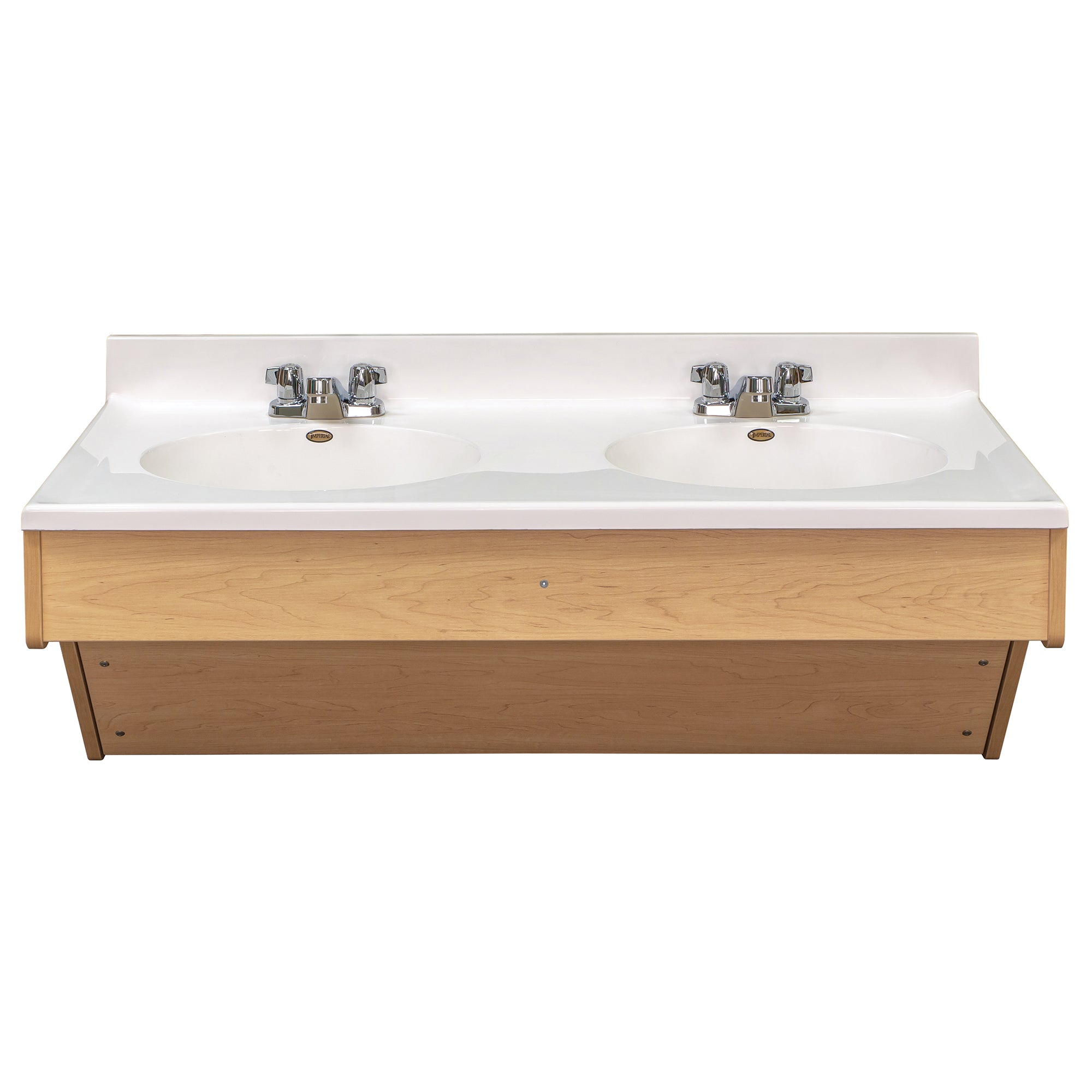 kids wall mounted double sink vanity -	Floating Double Vanity 49" Wide - Tot Mate kids wall mounted double sink vanity -	Floating Double Vanity 49" Wide - Tot Mate