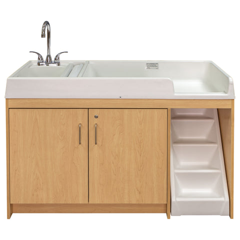 Toddler Walkup Changing Table with Sink 59-1/2" Wide - Tot Mate Toddler Walkup Changing Table with Sink 59-1/2" Wide - Tot Mate
