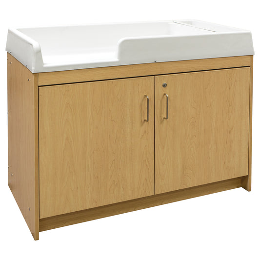 Baby Changing Table with Lockable Storage - Maple - Tot Mate