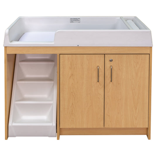 Walkup Toddler Changing Table with Stairs - 47" Wide - Tot Mate Daycare Furniture