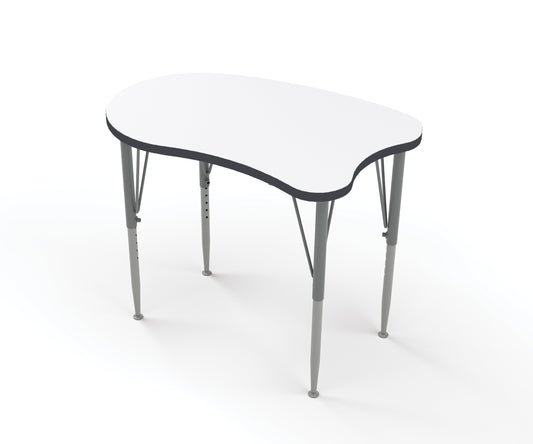 Versa Small Curved Desk with Whiteboard Surface - Midnight - Tot Mate Preschool Desks