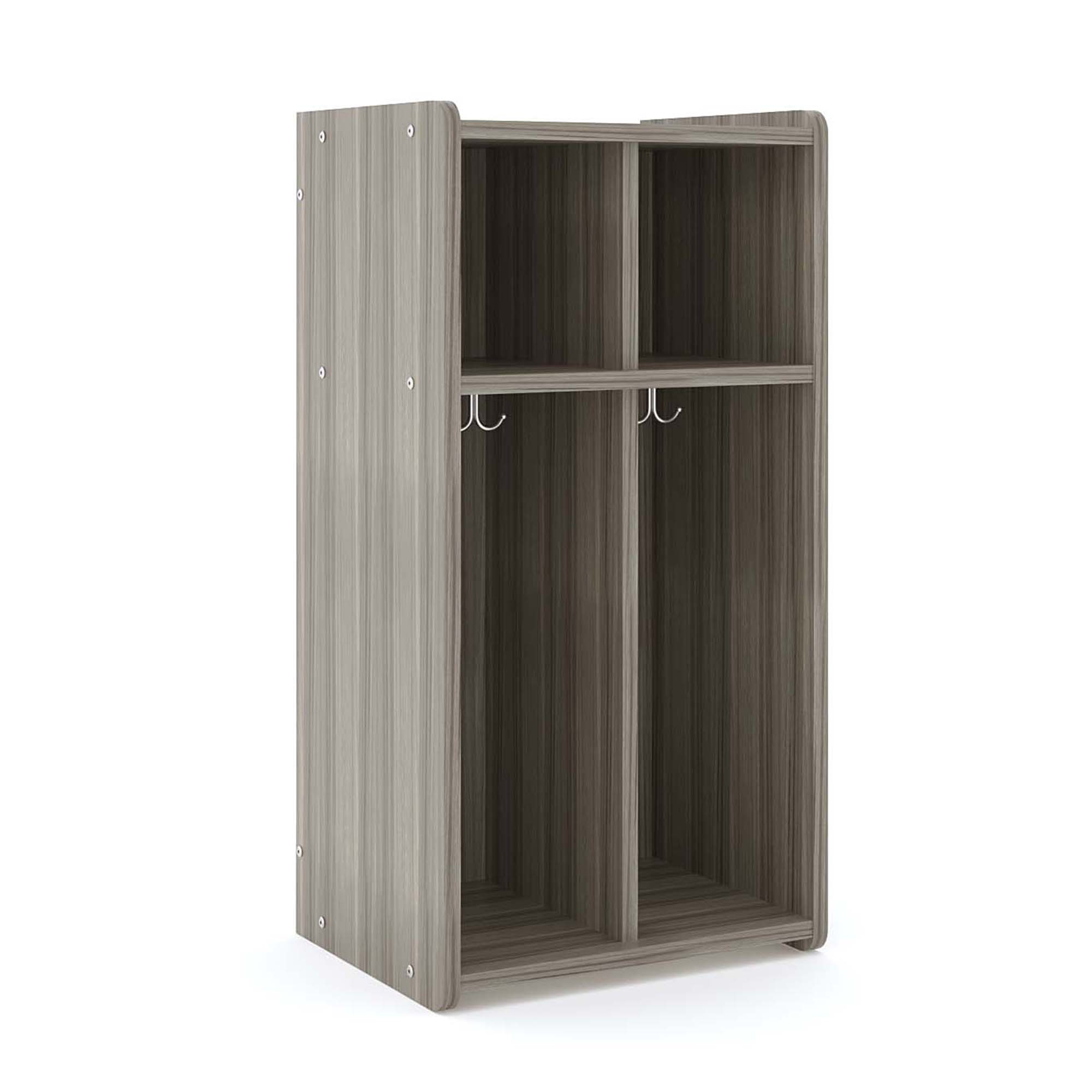 2-Section Wall Locker with Cubbies 19" Wide - Tot Mate 2-Section Wall Locker with Cubbies 19" Wide - Tot Mate
