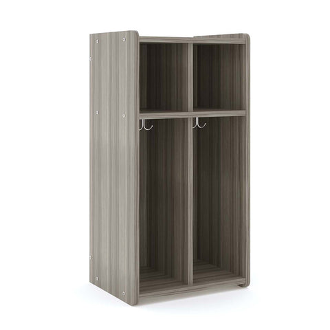 2-Section Wall Locker with Cubbies 19" Wide - Tot Mate 2-Section Wall Locker with Cubbies 19" Wide - Tot Mate