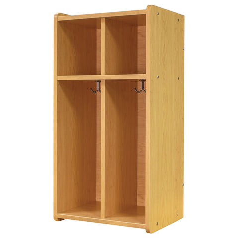2-Section Wall Locker with Cubbies 19" Wide - Tot Mate 2-Section Wall Locker with Cubbies 19" Wide - Tot Mate
