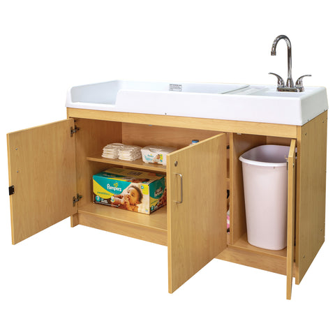 Infant Changing Table with Sink 59-1/2" Wide - Tot Mate Infant Changing Table with Sink 59-1/2" Wide - Tot Mate