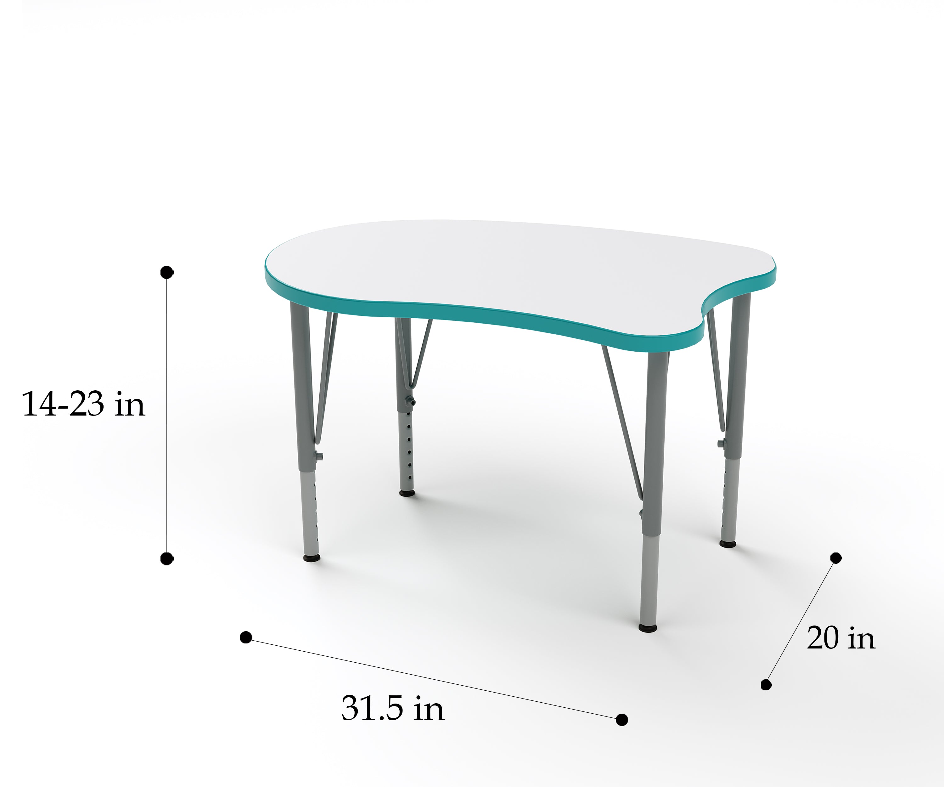 Versa Curve Desk - Small Worksurface- 31.5" W x 20" D