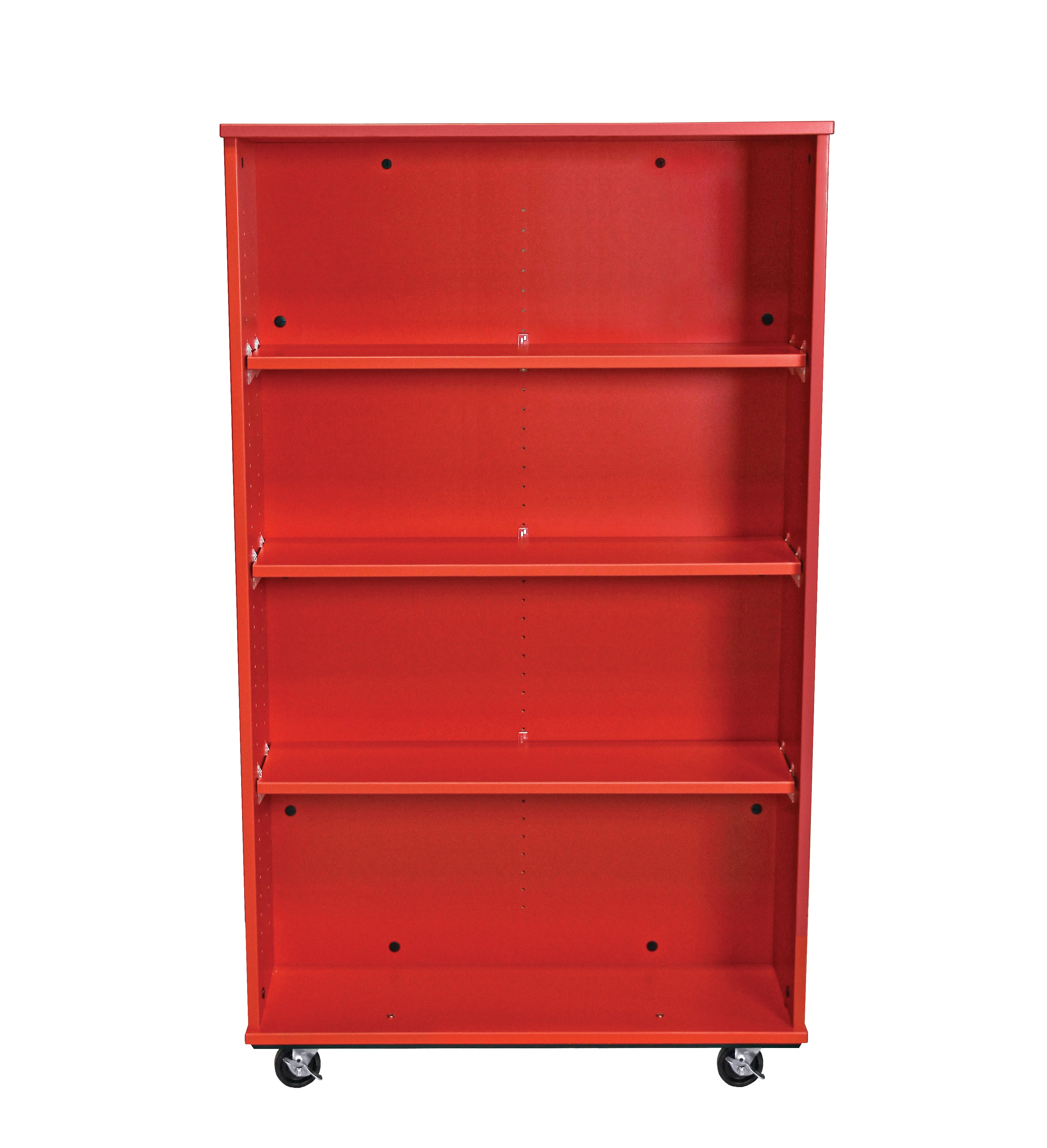 Double-Sided Mobile Bookshelf - 4 Shelves