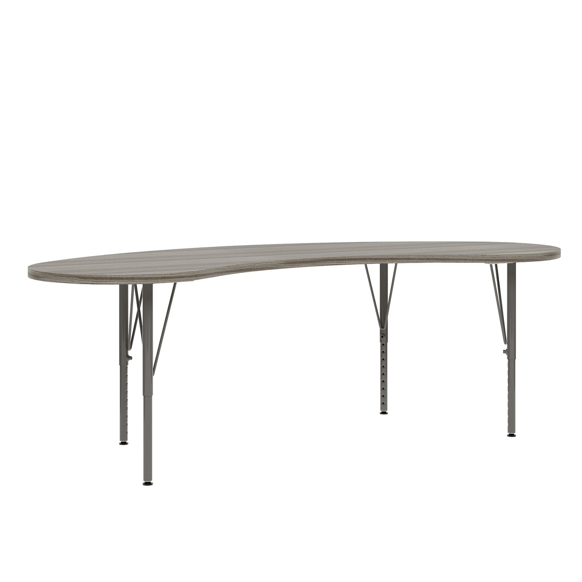 Curved Table - Classroom Kidney Table 72" Wide - Shadow Elm - Tot Mate