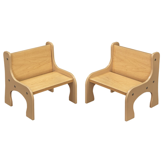 6" Activity Chair - Set of 2 - Maple - Tot Mate