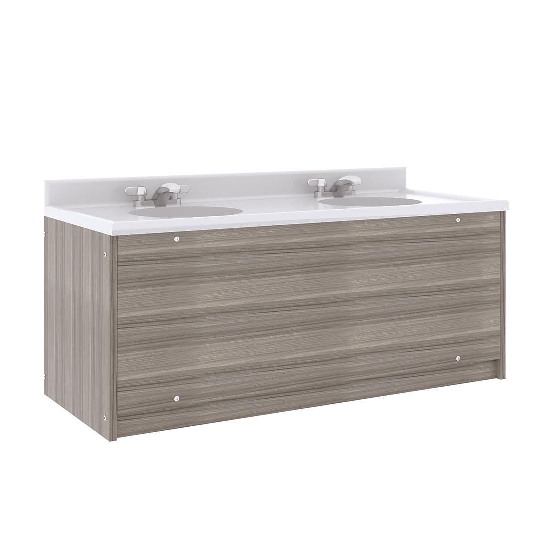 Kids Double Sink Vanity 49" Wide - elm - Tot Mate