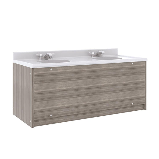 Kids Double Sink Vanity 49" Wide - elm - Tot Mate
