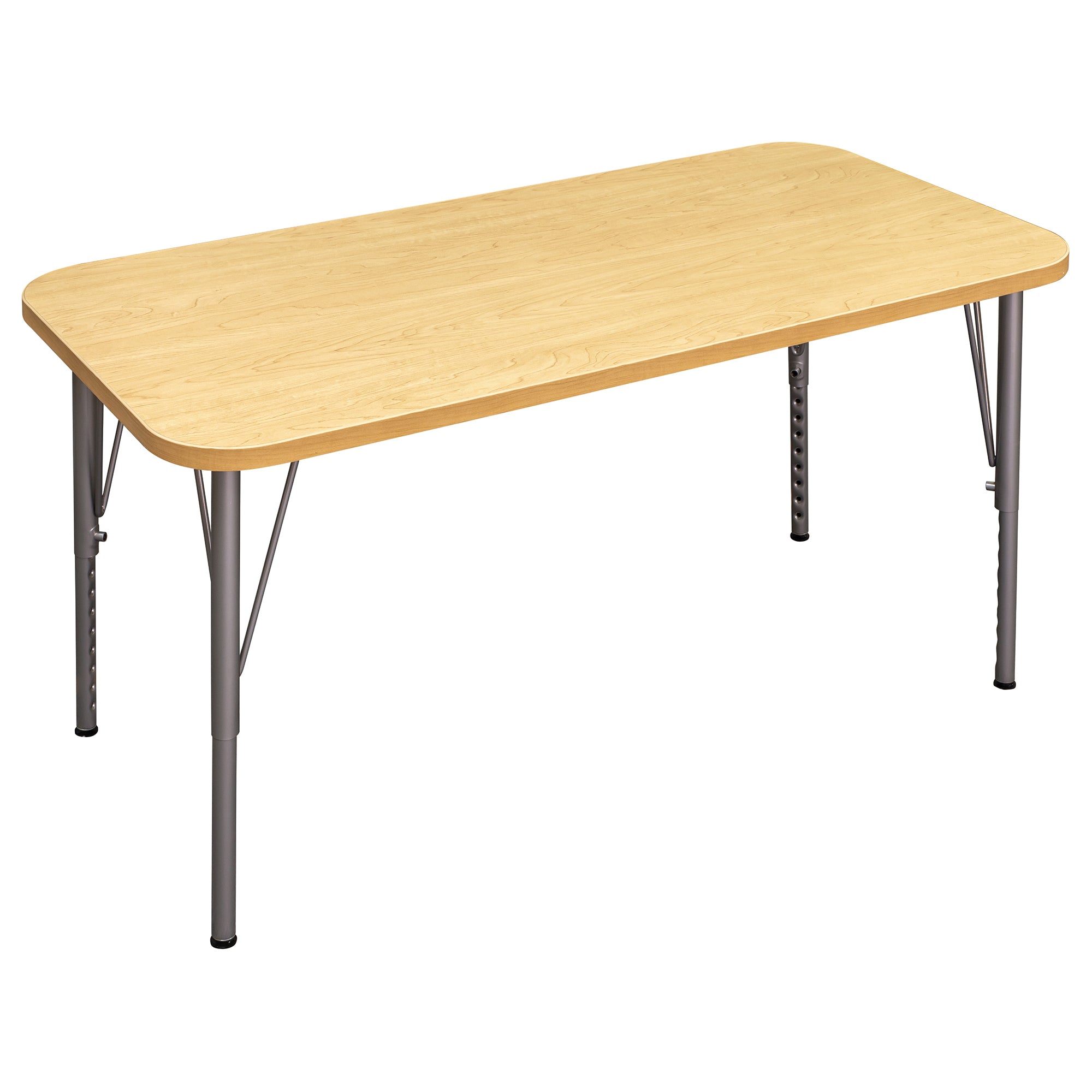 48 by 24 Rectangular Childs Table With Adjustable Height Legs