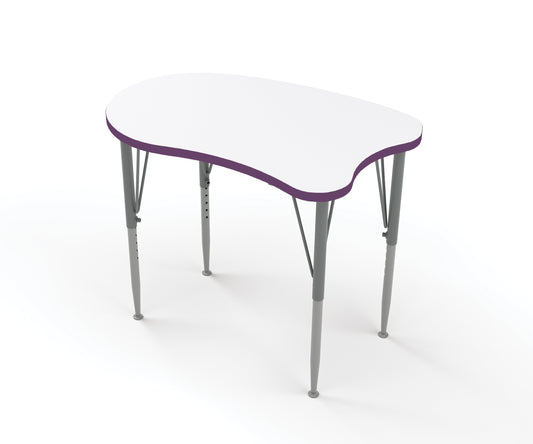 Versa Small Curved Desk with Whiteboard Surface - Purple - Tot Mate Preschool Desks